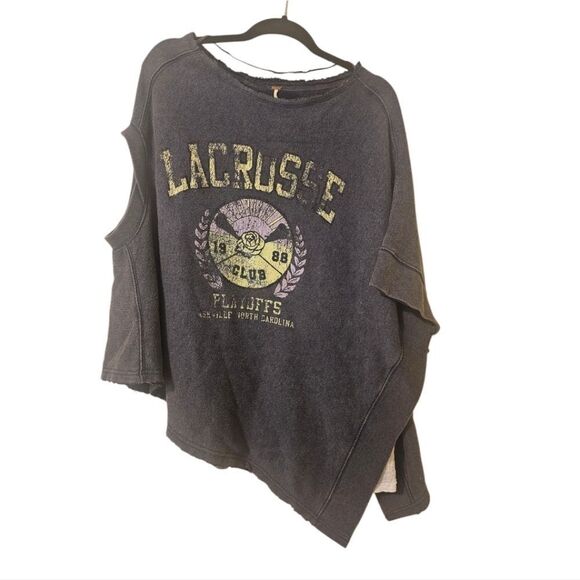 FREE PEOPLE Lacrosse Oversized Sweat Shirt Tunic - Size Small - Picture 2 of 10